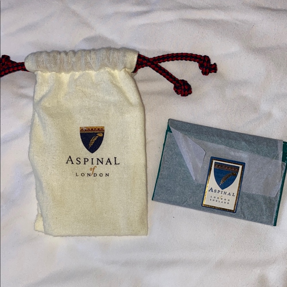 Limited Edition Aston Martin Formula One Aspinal of London Teal Card Holder - Picture 6 of 9